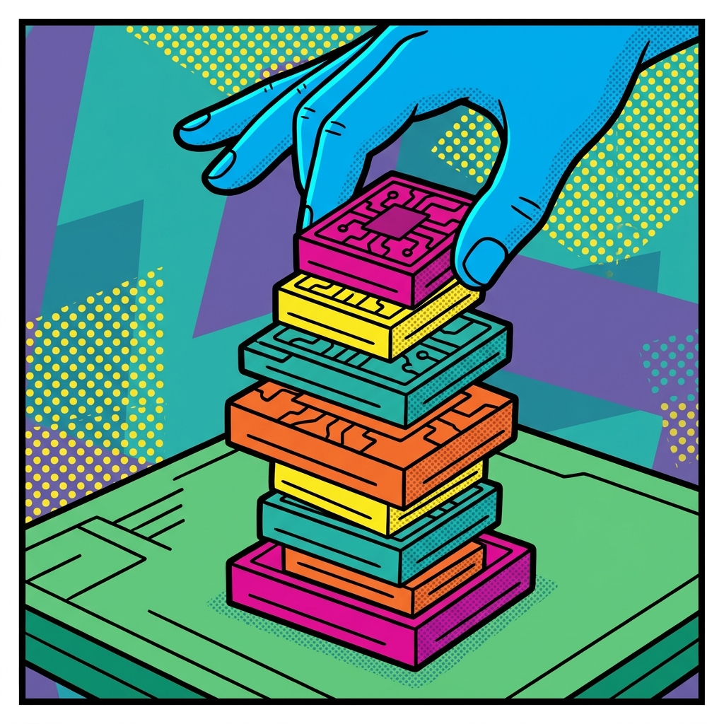 A Korean company developed HBM technology, stacking DRAMs vertically like an apartment.