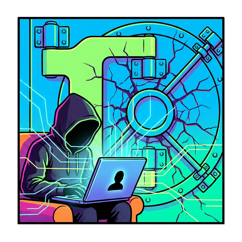 However, an unseen hacker begins to exploit a vulnerability in the system.